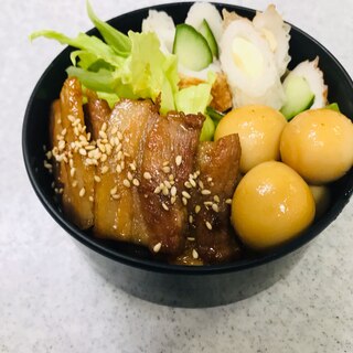 お弁当用〜豚バラとうずらの卵の甘辛炒め